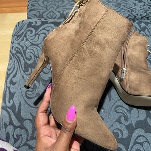 Brand new suede booties